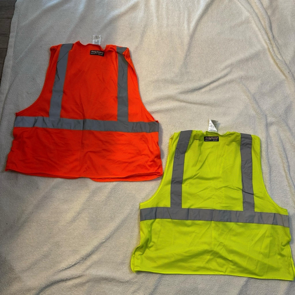 Men's Body Guard Safety Vest L/XL Orange Reflective Material - Picture 7 of 10